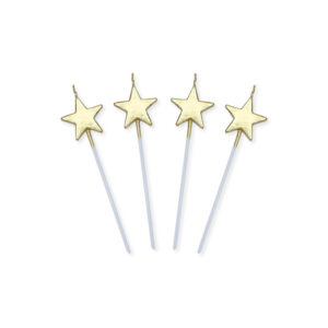 Candeline Pick Stelle Oro Metal