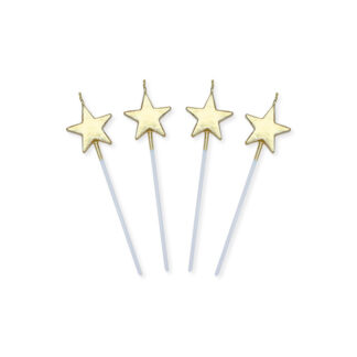 Candeline Pick Stelle Oro Metal