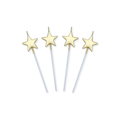 Candeline Pick Stelle Oro Metal