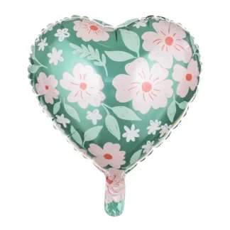 Palloncino Cuore Con Fiori 18"