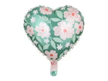 Palloncino Cuore Con Fiori 18"