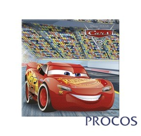 Tovaglioli Festa A Tema Cars 33x33 cm