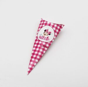 Cono Busta PortaConfetti Minnie Party Fuxia 