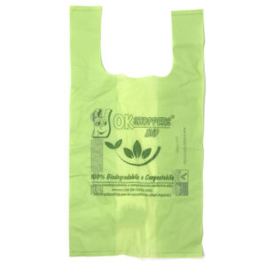 Shopper Bio Compostabili Verde Media 27x55 Cm 