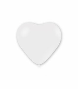 Palloncini Pastello Cuore 11" - 25 cm Bianco