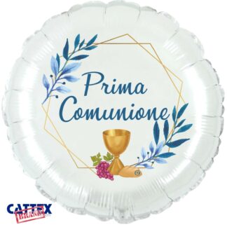 Palloncino Mylar Prima Comunione Blu Royal 18"