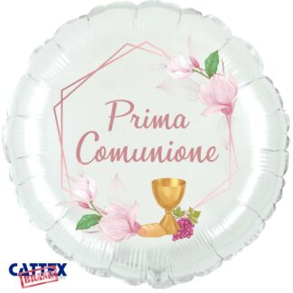 Palloncino Mylar Prima Comunione Rose Gold 18"