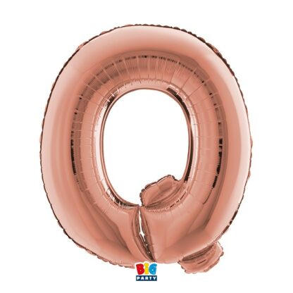 Palloncino Mylar Lettera Q Rosa Gold 40"-101cm