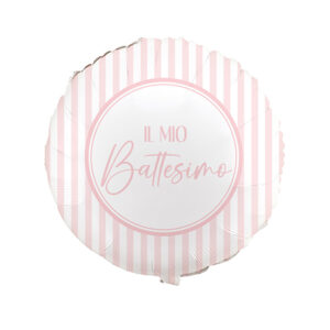 Palloncino Mylar Il Mio Battesimo Rosa 18"