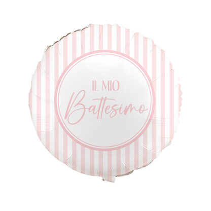 Palloncino Mylar Il Mio Battesimo Rosa 18"