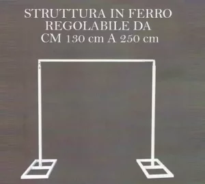 Struttura In Ferro Regolabile 130×250 cm