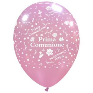 Palloncini Comunione Rosa Metallizzato 12"- 30 cm In Lattice