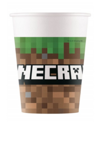 Bicchiere Carta 200 ml Minecraft