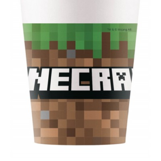 Bicchiere Carta 200 ml Minecraft