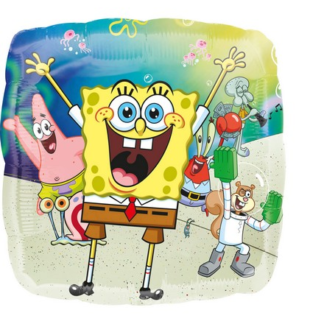 Palloncino In Mylar Quadrato Spongebob