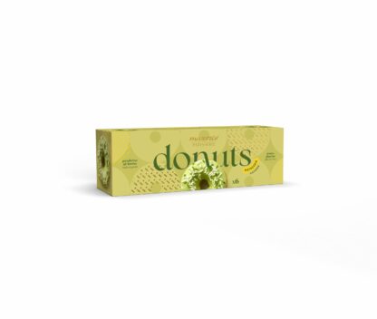 Donuts Maxtris gusto pistacchio con glassa bianca 6 pezzi