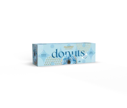 Donuts Maxtris gusto vaniglia con glassa celeste 6 pezzi