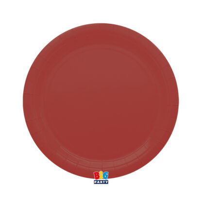 Piatti ecolor 24 cm rosso intenso 25 pezzi