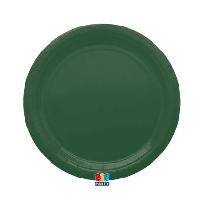 Piatti ecolor 24 cm verde foresta 25 pezzi